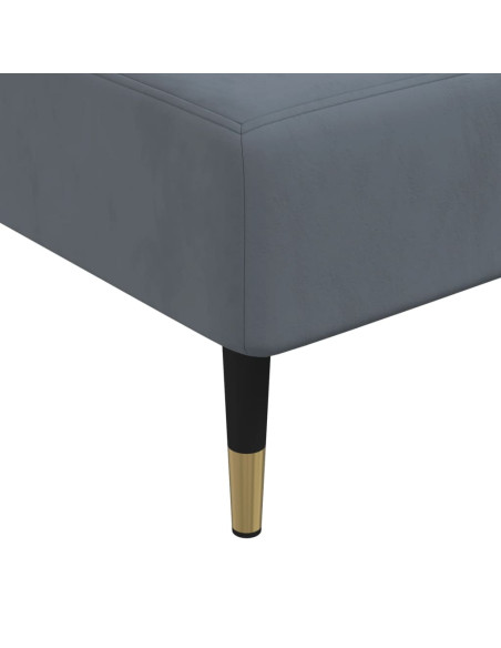 Divano Letto a L Grigio Scuro 279x140x70 cm in Velluto