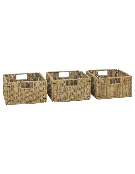 Mobile da Bagno con Lavabi in Marmo Nero Legno Massello Teak