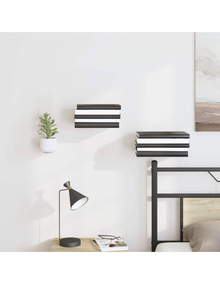 Mensola sospesa con lo scaffale 4 pcs Bianco 6 x 10,8 x 6,6 cm
