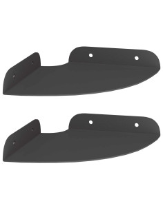 Mensola sospesa con lo scaffale 2 pcs Nero 15 x 15 x 2 cm 2