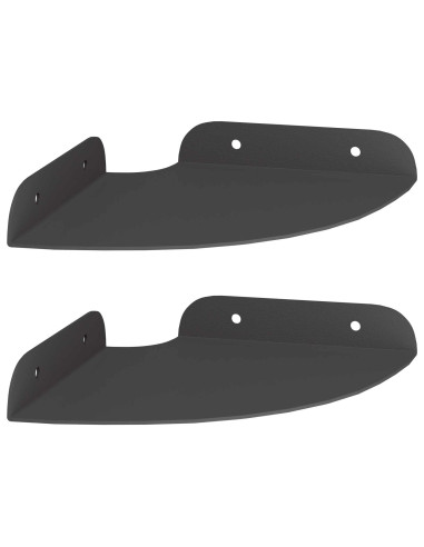 Mensola sospesa con lo scaffale 2 pcs Nero 15 x 15 x 2 cm