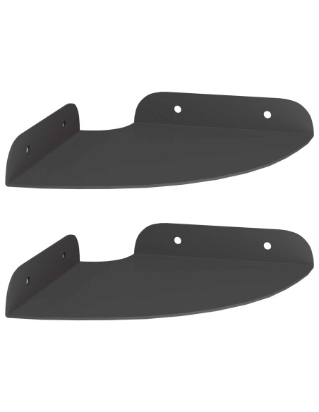 Mensola sospesa con lo scaffale 2 pcs Nero 15 x 15 x 2 cm