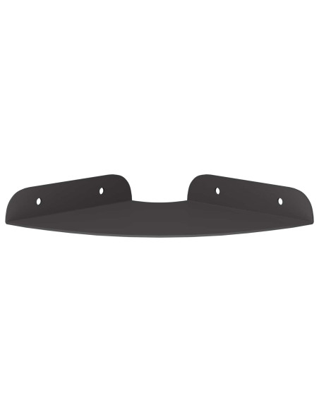 Mensola sospesa con lo scaffale 2 pcs Nero 15 x 15 x 2 cm
