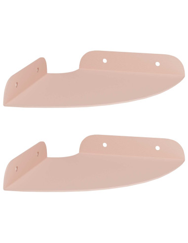Mensola sospesa con lo scaffale 2 pcs Rosa 15 x 15 x 2 cm