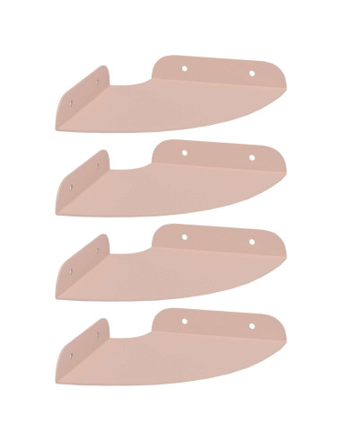 Mensola sospesa con lo scaffale 4 pcs Rosa 15 x 15 x 2 cm