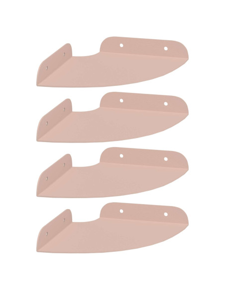 Mensola sospesa con lo scaffale 4 pcs Rosa 15 x 15 x 2 cm