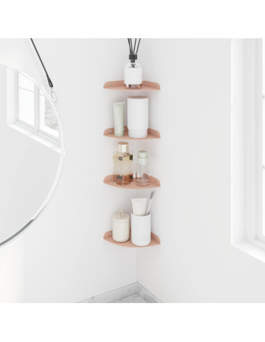 Mensola sospesa con lo scaffale 4 pcs Rosa 15 x 15 x 2 cm