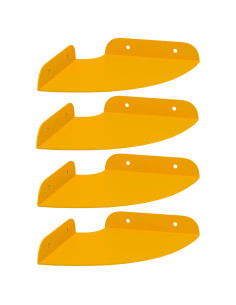 Mensola sospesa 4 pcs Giallo senape 15 x 15 x 2 cm 2