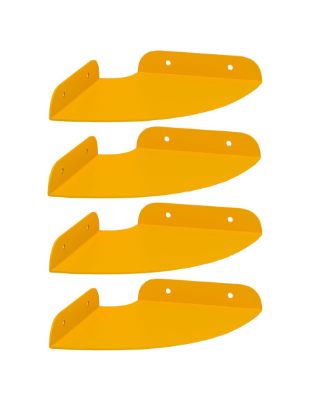 Mensola sospesa 4 pcs Giallo senape 15 x 15 x 2 cm