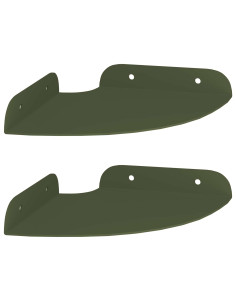 Mensola sospesa 2 pcs Verde oliva 15 x 15 x 2 cm 2