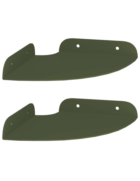 Mensola sospesa 2 pcs Verde oliva 15 x 15 x 2 cm