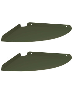 Mensola sospesa 2 pcs Verde oliva 30 x 30 x 2 cm 2