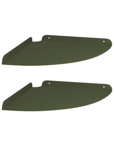 Mensola sospesa 2 pcs Verde oliva 30 x 30 x 2 cm