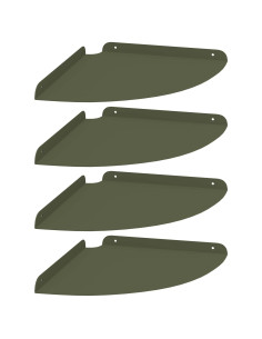 Mensola sospesa 4 pcs Oliver verde 30 x 30 x 2 cm 2