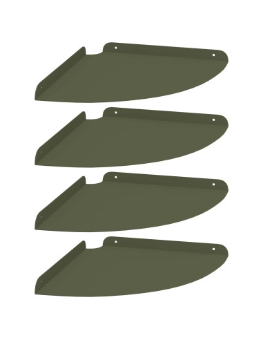 Mensola sospesa 4 pcs Oliver verde 30 x 30 x 2 cm