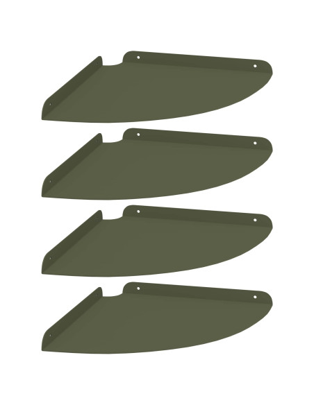 Mensola sospesa 4 pcs Oliver verde 30 x 30 x 2 cm