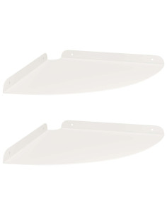 Mensola sospesa con lo scaffale 2 pcs Bianco 30 x 30 x 2 cm 2