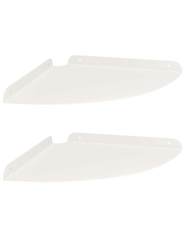 Mensola sospesa con lo scaffale 2 pcs Bianco 30 x 30 x 2 cm