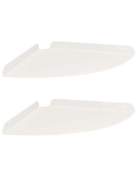 Mensola sospesa con lo scaffale 2 pcs Bianco 30 x 30 x 2 cm