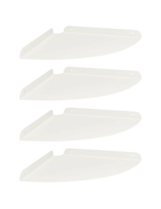 Mensola sospesa con lo scaffale 4 pcs Bianco 30 x 30 x 2 cm 2