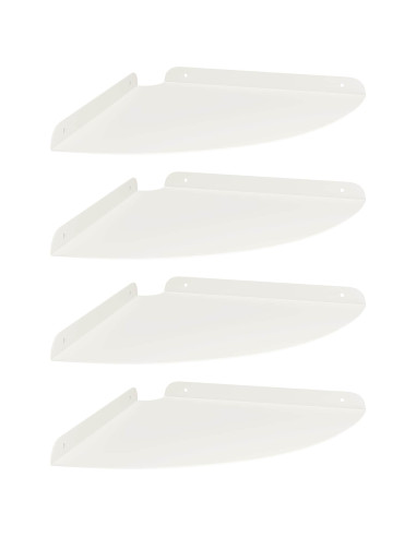 Mensola sospesa con lo scaffale 4 pcs Bianco 30 x 30 x 2 cm