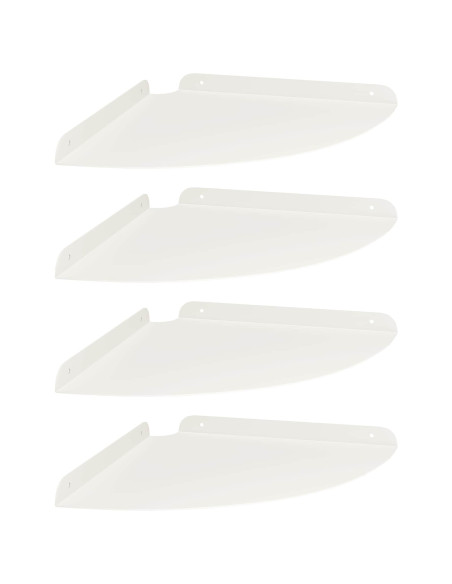 Mensola sospesa con lo scaffale 4 pcs Bianco 30 x 30 x 2 cm