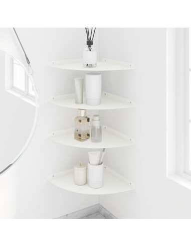 Mensola sospesa con lo scaffale 4 pcs Bianco 30 x 30 x 2 cm