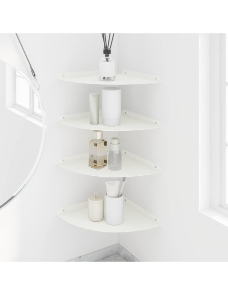 Mensola sospesa con lo scaffale 4 pcs Bianco 30 x 30 x 2 cm