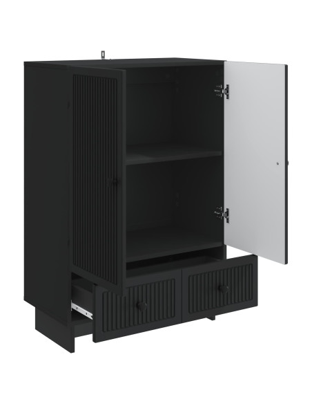 Credenza Nero 66 x 34,5 x 95 cm Legno ingegnerizzato