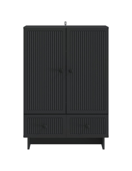 Credenza Nero 66 x 34,5 x 95 cm Legno ingegnerizzato
