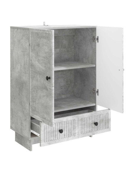 Credenza Grigio Cemento 66 x 34,5 x 95 cm Legno ingegnerizzato