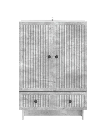Credenza Grigio Cemento 66 x 34,5 x 95 cm Legno ingegnerizzato