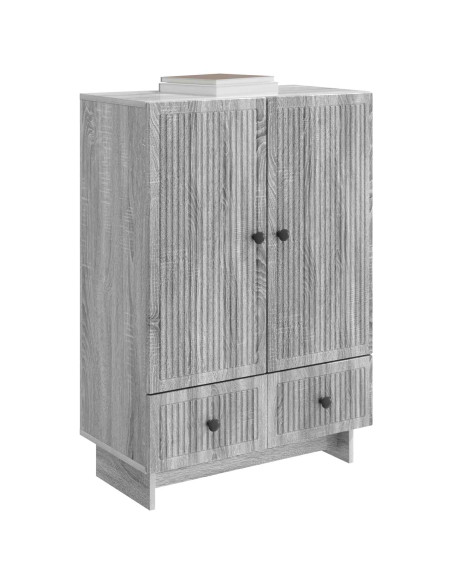 Credenza Sonoma grigia 66 x 34,5 x 95 cm Legno ingegnerizzato