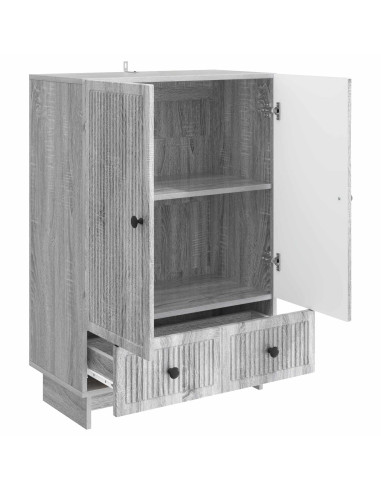 Credenza Sonoma grigia 66 x 34,5 x 95 cm Legno ingegnerizzato