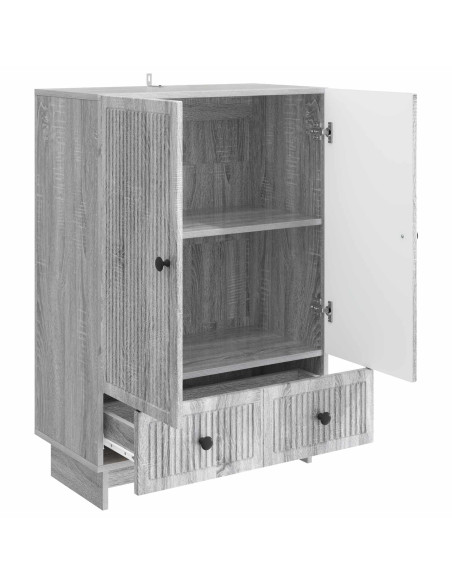 Credenza Sonoma grigia 66 x 34,5 x 95 cm Legno ingegnerizzato