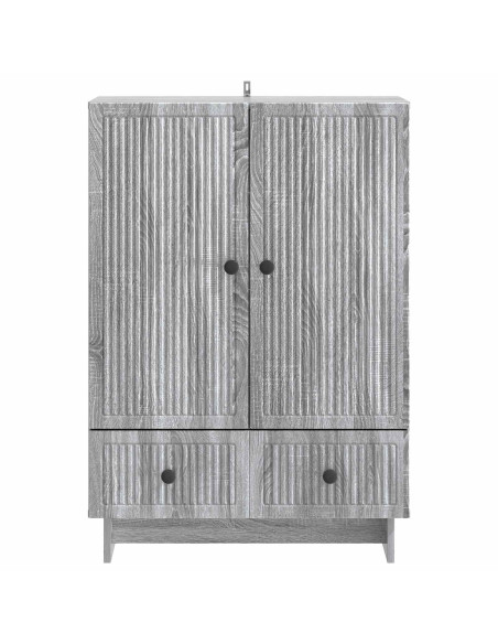 Credenza Sonoma grigia 66 x 34,5 x 95 cm Legno ingegnerizzato