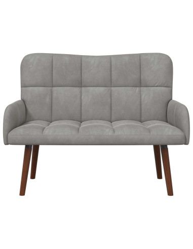 Sofa a Due Posti Grigio chiaro 115 x 61 x 87 cm Velluto