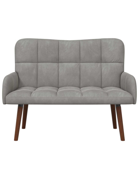 Sofa a Due Posti Grigio chiaro 115 x 61 x 87 cm Velluto