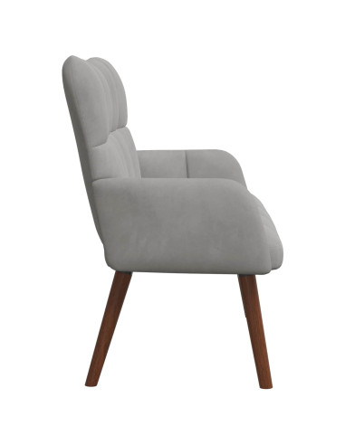 Sofa a Due Posti Grigio chiaro 115 x 61 x 87 cm Velluto