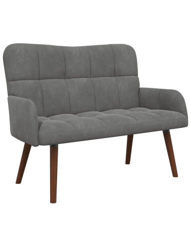 Sofa a Due Posti Grigio scuro 115 x 61 x 87 cm Velluto