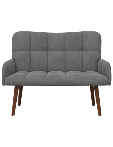 Sofa a Due Posti Grigio scuro 115 x 61 x 87 cm Velluto