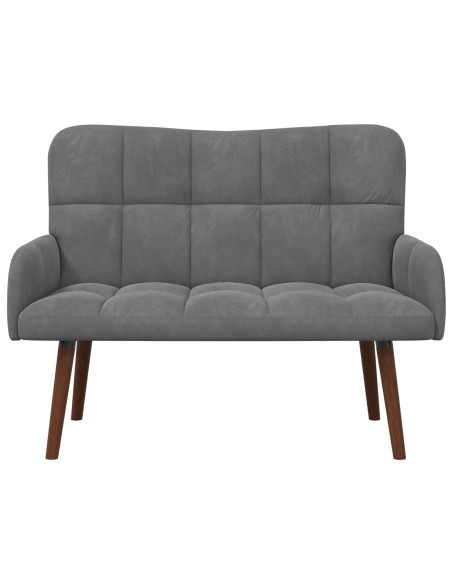 Sofa a Due Posti Grigio scuro 115 x 61 x 87 cm Velluto