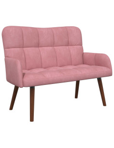 Sofa a Due Posti Rosa 115 x 61 x 87 cm Velluto 2