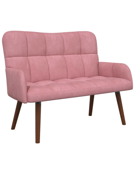 Sofa a Due Posti Rosa 115 x 61 x 87 cm Velluto