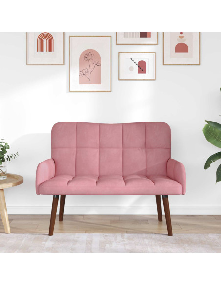 Sofa a Due Posti Rosa 115 x 61 x 87 cm Velluto