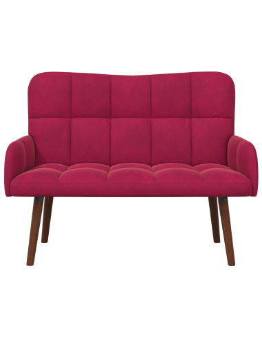 Sofa a Due Posti Rosso vino 115 x 61 x 87 cm Velluto