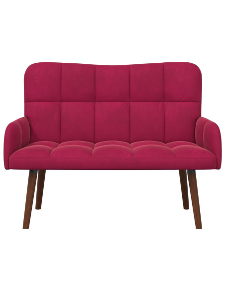 Sofa a Due Posti Rosso vino 115 x 61 x 87 cm Velluto