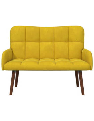 Sofa a Due Posti Giallo 115 x 61 x 87 cm Velluto