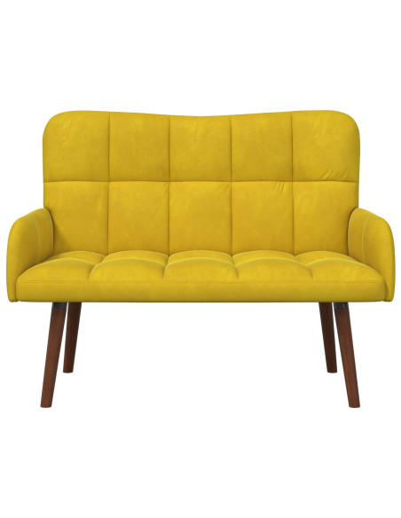 Sofa a Due Posti Giallo 115 x 61 x 87 cm Velluto