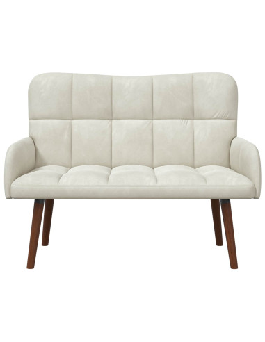 Sofa a Due Posti Crema 115 x 61 x 87 cm Velluto